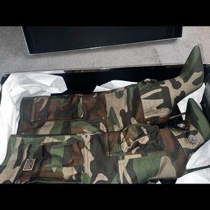 Dolce and gabbana Camouflage patchwork boots